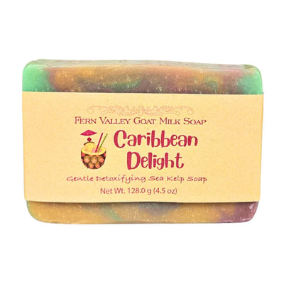 Natural Goat Milk Soap | Caribbean Delight Detoxifying Sea Kelp Scrub - Korvel