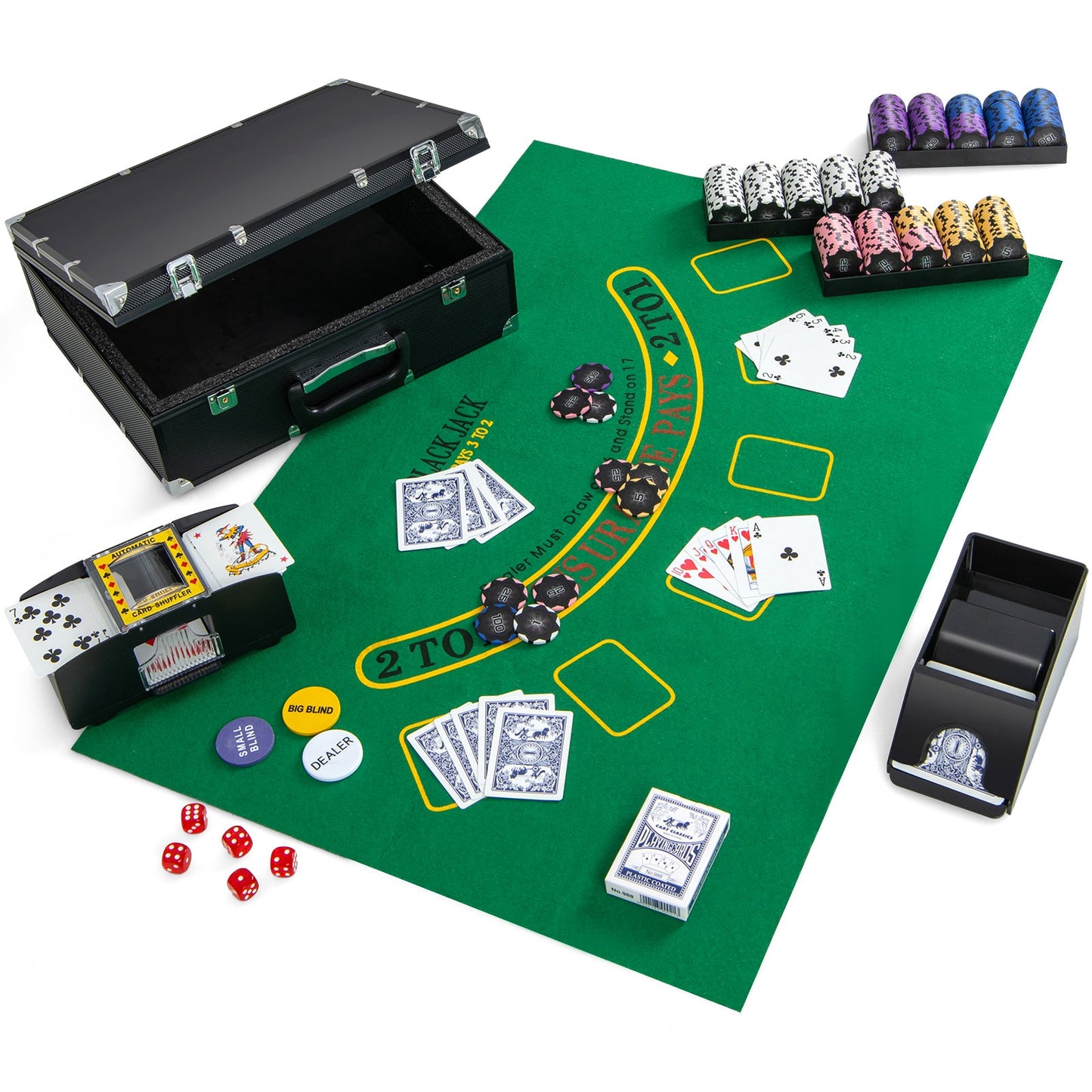 14 Gram Poker Chip Set - 300 Pieces for Casino-Quality Play