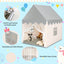 Kids Large Play Castle Fairy Tent with Mat - Beige