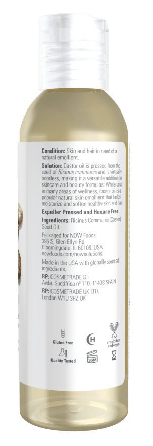 Aceite de Ricino 100% Puro Premium para Piel y Cabello