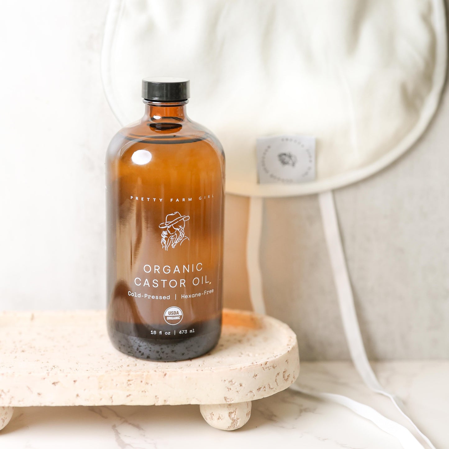 Organic Pure Castor Oil & Cloth Pack Bundle
