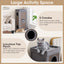 39-Inch Premium Cat Condo with Scratching Posts and Plush Cushions - Gray