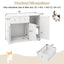 Elegant Cat Litter Box Enclosure with Storage - White