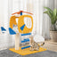 Aviation-themed Indoor Cat Tree with Helicopter Perch - Yellow
