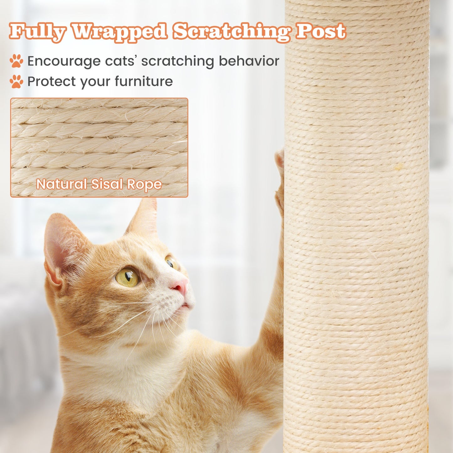 Aviation-themed Indoor Cat Tree with Helicopter Perch - Yellow