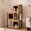 Árbol para Gatos Moderno con Estructura de Metal y Postes para Rascar