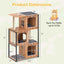 Árbol para Gatos Moderno con Estructura de Metal y Postes para Rascar