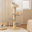 Árbol para Gatos Premium de 47 Pulgadas con Postes de Rascado de Sisal Engrosado - Gris