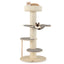Árbol para Gatos Premium de 47 Pulgadas con Postes de Rascado de Sisal Engrosado - Gris