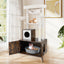 Rustic Brown Cat Tree with Litter Box Enclosure