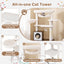 Rustic Brown Cat Tree with Litter Box Enclosure