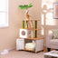 Hidden Cat Washroom with Cat Tower - White