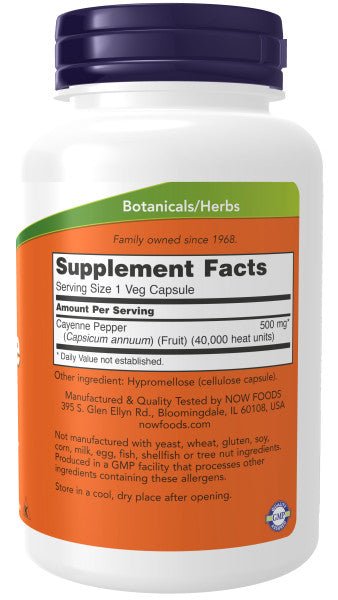 Extracto de Pimiento Cayena Premium 500 mg