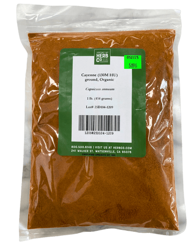 Organic Ground Cayenne Pepper, 130M HU - Spice Up Your Life - Korvel