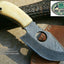 Premium Damascus Steel Skinning Knife with Finger Hole - Korvel
