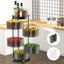 Amundo 5-Tier Rotating Storage Rack with Metal Top Lid