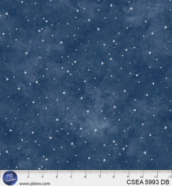 Celestial Seasons Dark Blue Fabric - 44"/45" Per Yard