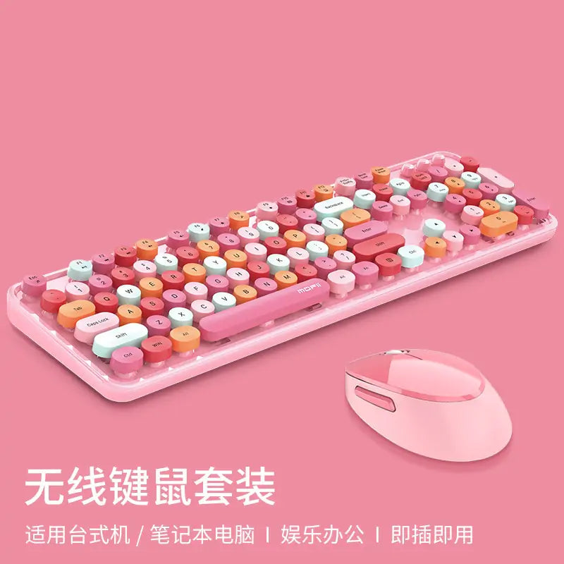 Ensemble de clavier sans fil à touches rondes