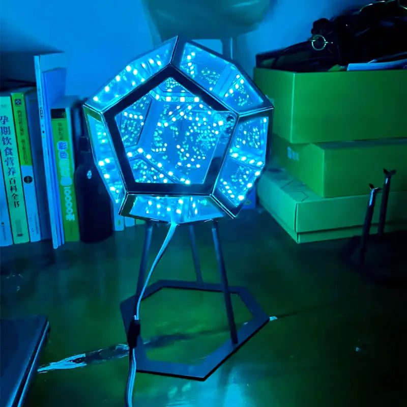 Luz Cubo 3D - Creativo Luz Nocturna Dodecaédrica para una Ambiencia Única