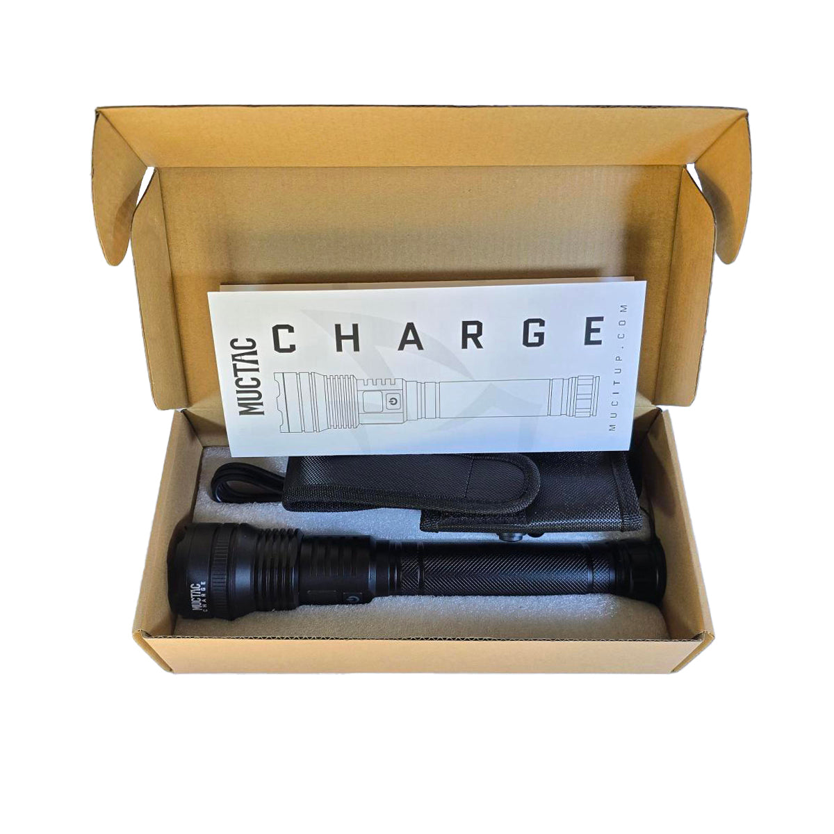 Muctac CHARGE Flashlight - 5000+ Lumens, Zoomable, USB Rechargeable