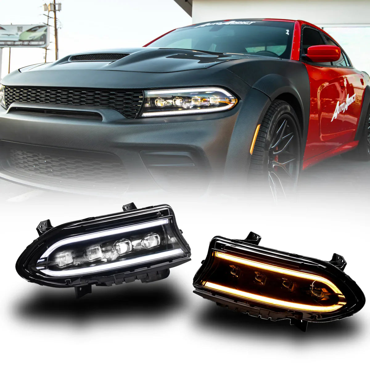 Phare LED SPDZ1 Hellfire pour Dodge Charger 2015–2024