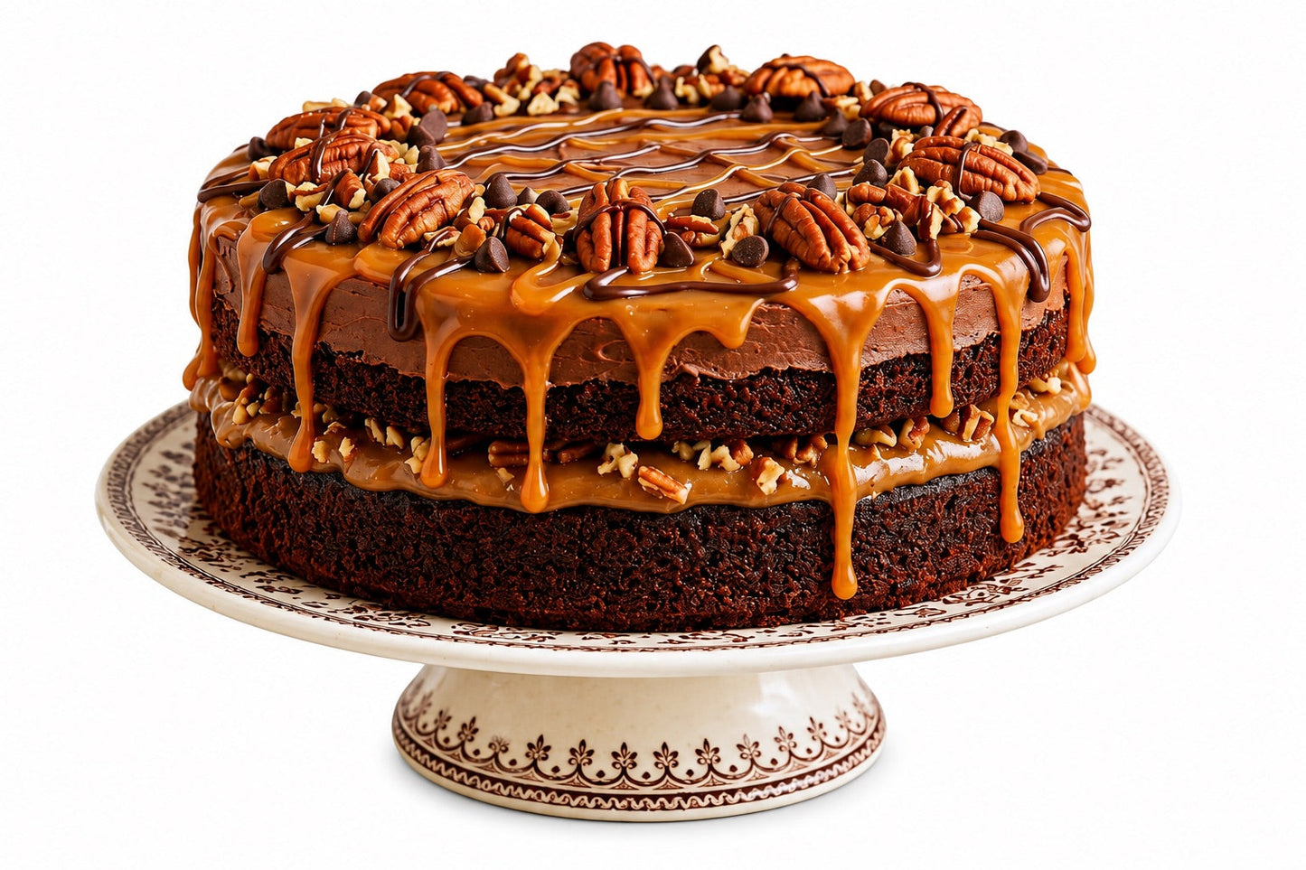 Gâteau aux Pécans Turtle Sans Sucre Andy Anand - Chocolat Riche & Caramel