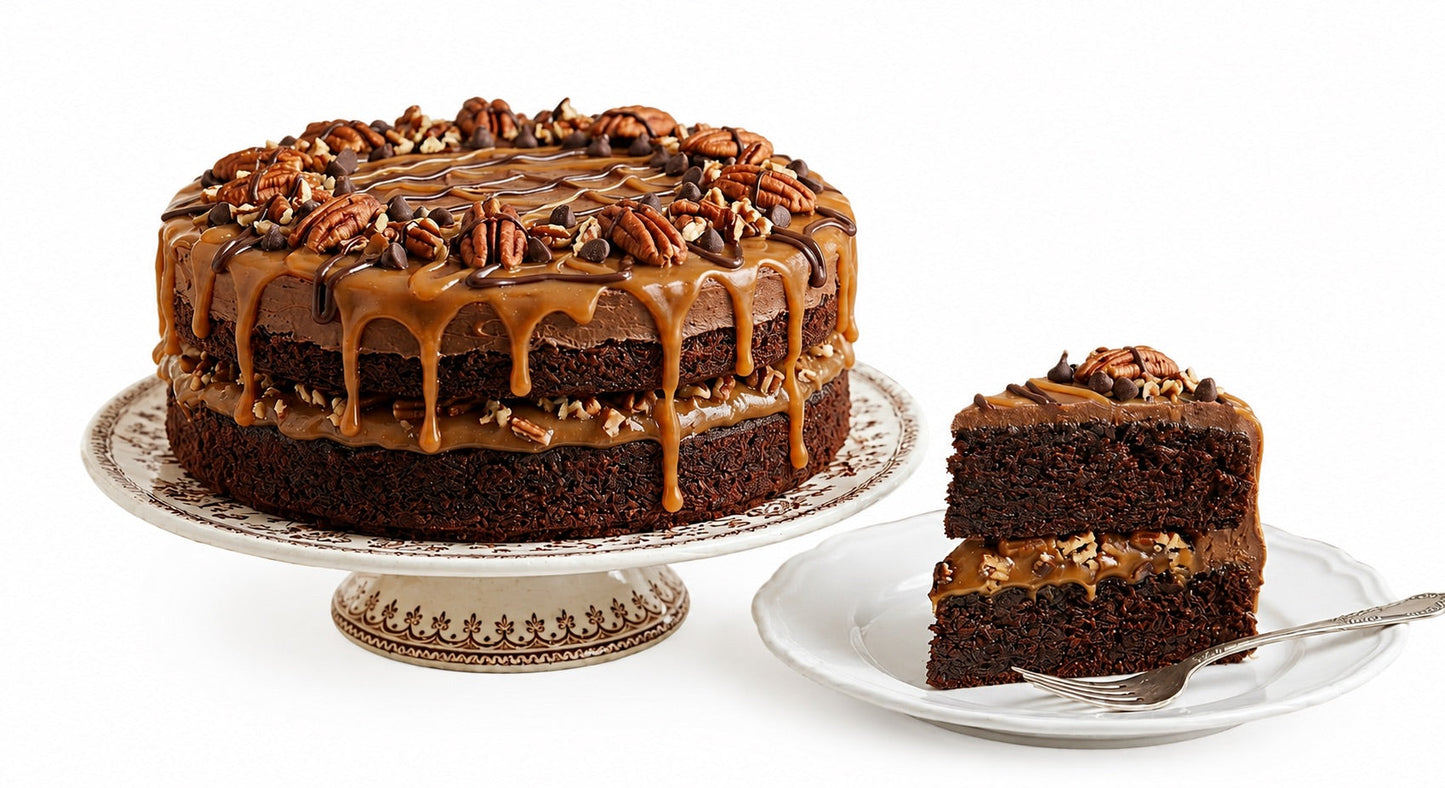 Gâteau aux Pécans Turtle Sans Sucre Andy Anand - Chocolat Riche & Caramel