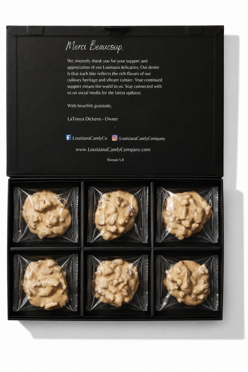Praliné signature aux noix de pécan – Confiserie classique de Louisiane