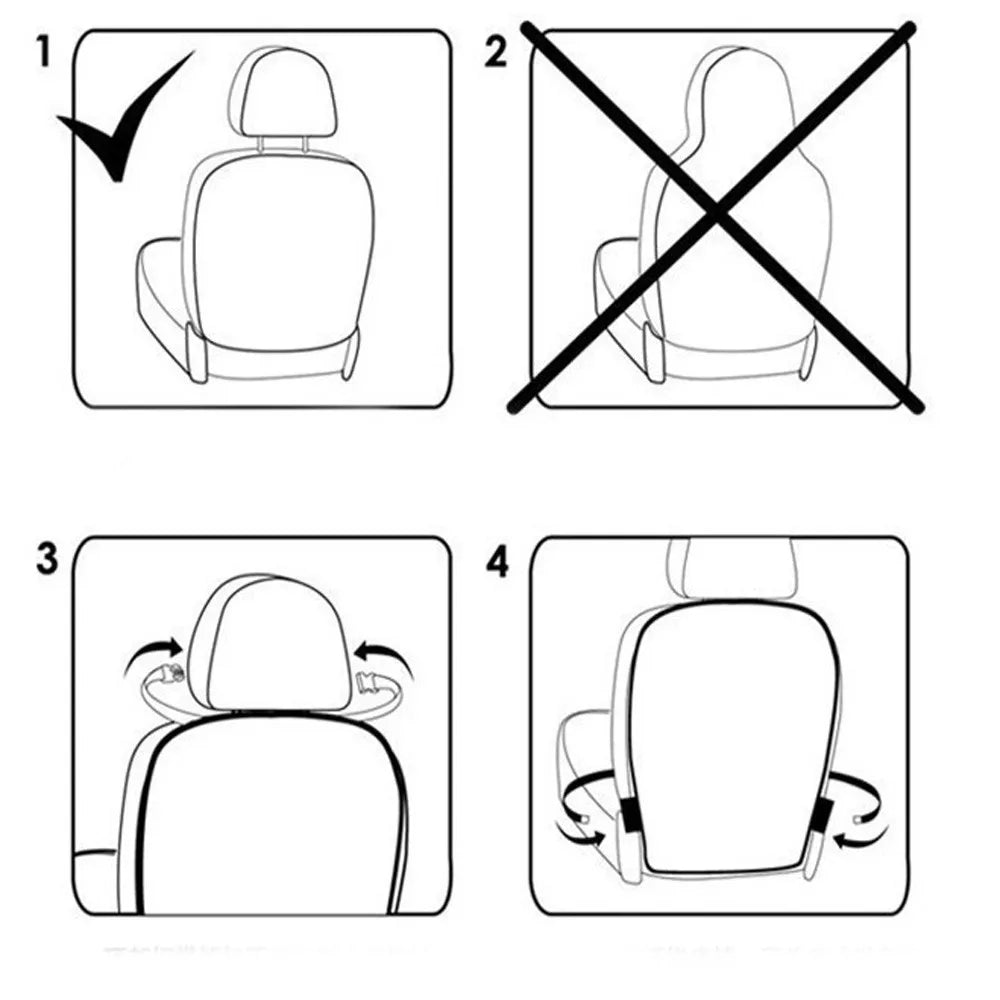 Protectores de respaldo de asiento de coche premium para niños y mascotas