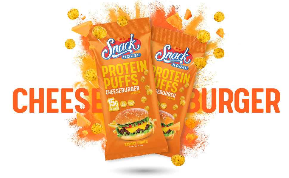 Cheeseburger Protein Puffs – 15 g Protein, Savory Burger Flavor - Korvel
