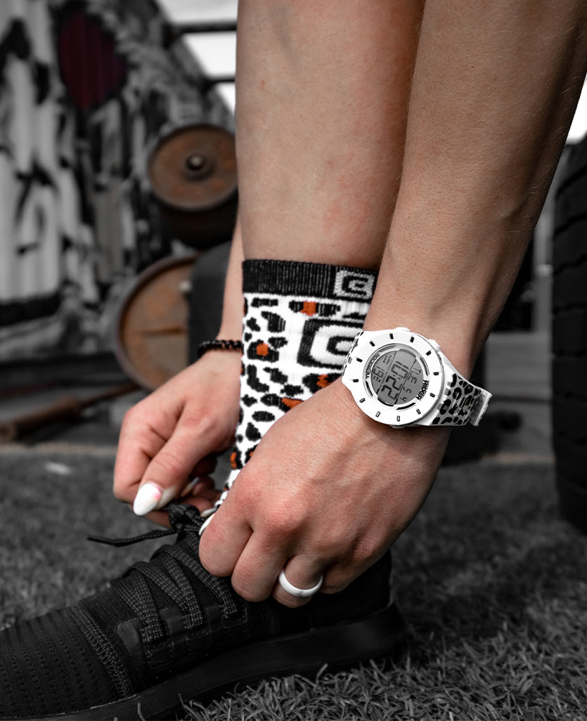 Coliseum Fit™ Forum - Cheetah Edition (White/Black) Adventure Watch - Korvel