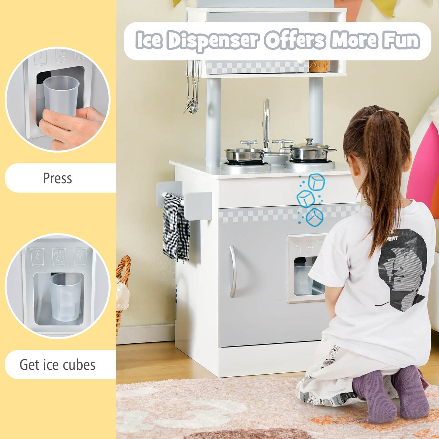 Chef Pretend Kitchen Playset with Oven and Sink for Toddlers