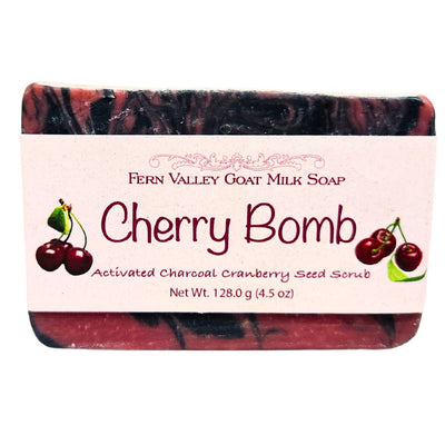 Natural Goat Milk Soap | Charcoal & Cranberry Seed Scrub