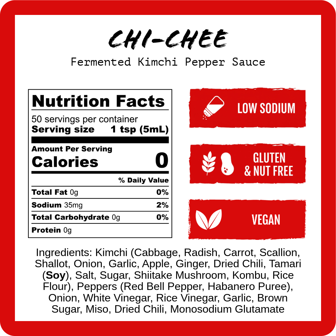 Sauce Piquante Chi-Chee Kimchi - 9oz Explosion de Saveurs Umami