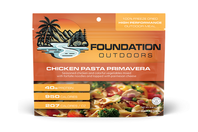 FOUNDATION Outdoors Chicken Pasta Primavera Meal