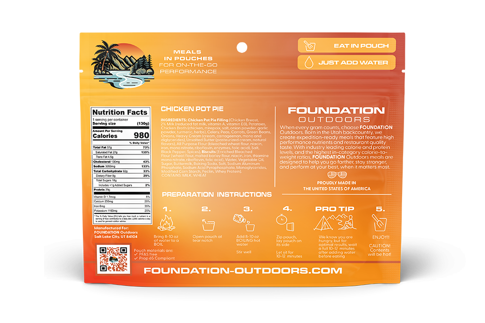 Repas de poulet en pot de FOUNDATION Outdoors