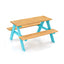 Table en bois d'extérieur pour enfants avec bancs