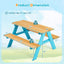 Table en bois d'extérieur pour enfants avec bancs
