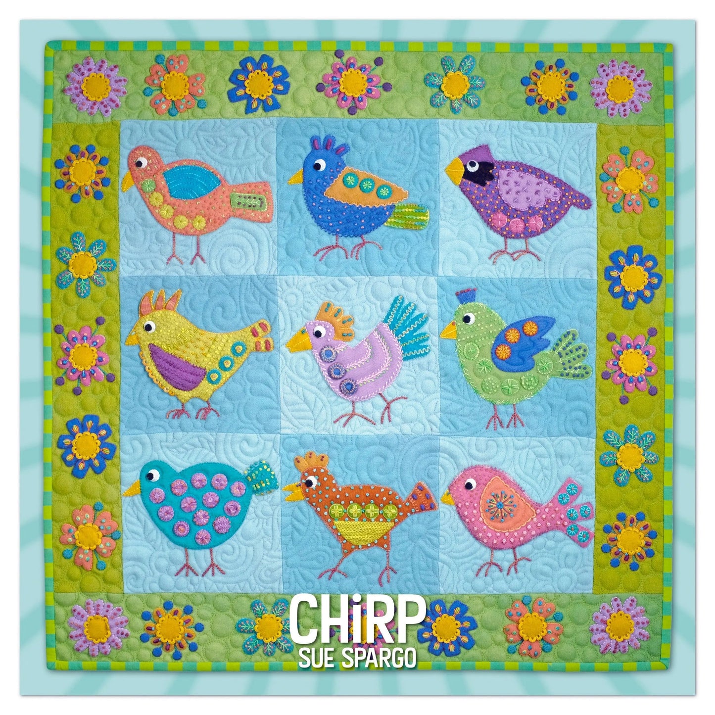 Patrón de Bordado Chirp para Aplicación de Lana