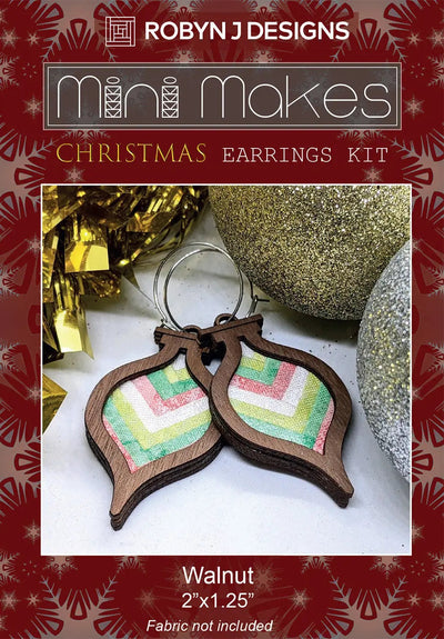 Christmas Bauble Earring Kit - Walnut
