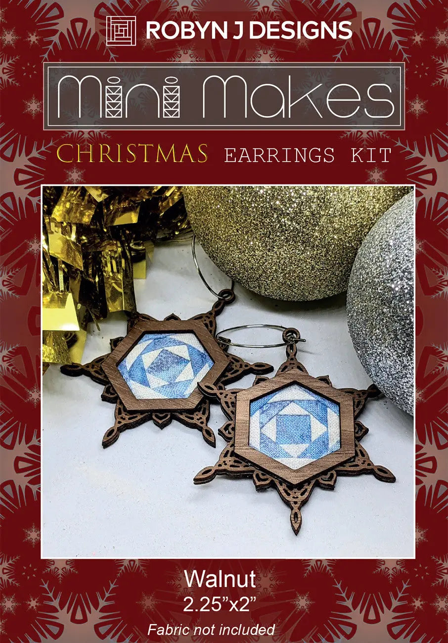 Kit de Pendientes de Copo de Nieve Navideño - Nogal