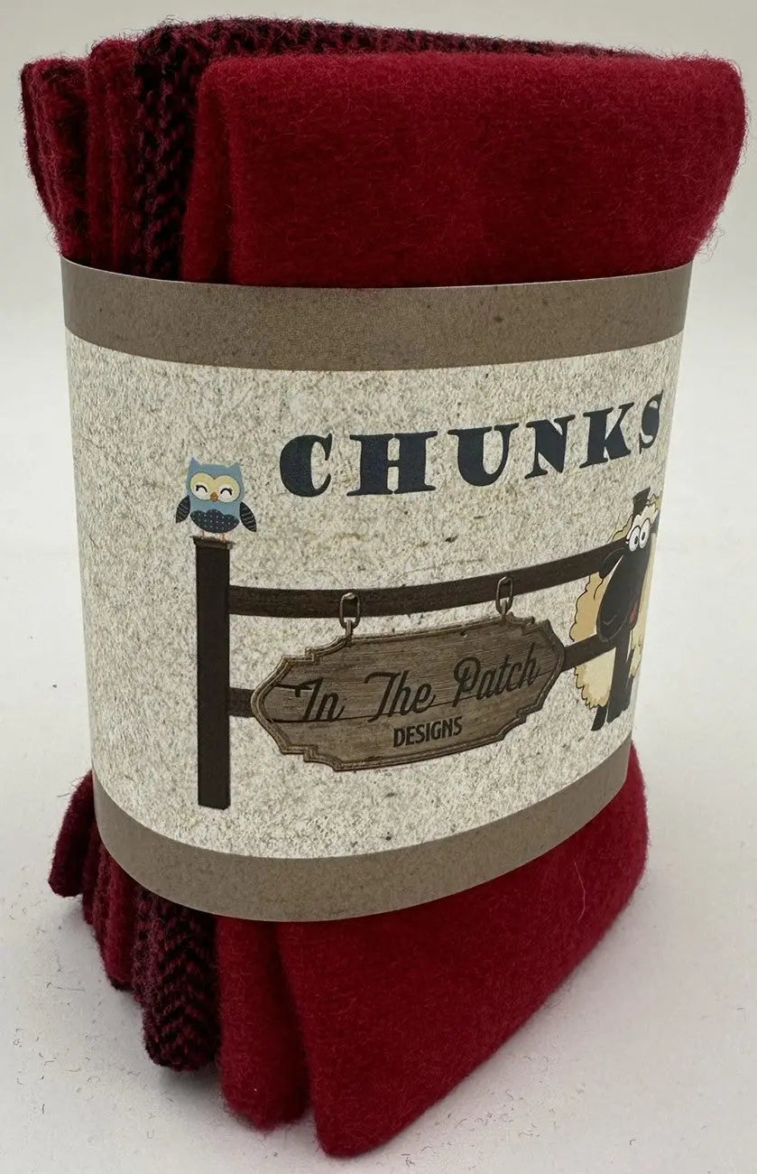 Christmas Wool Chunks - Set of 5 Premium 9in x 10in
