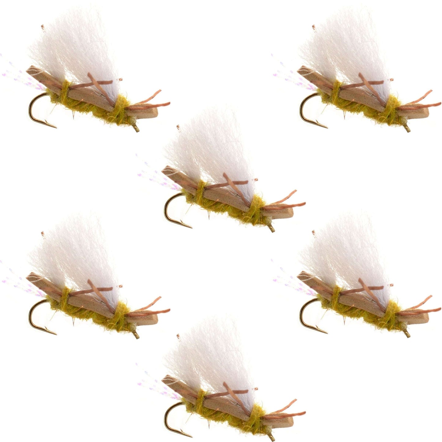 Golden Foam Chubby Chernobyl Ant Fly - Size 10 (Pack of 6) - Korvel