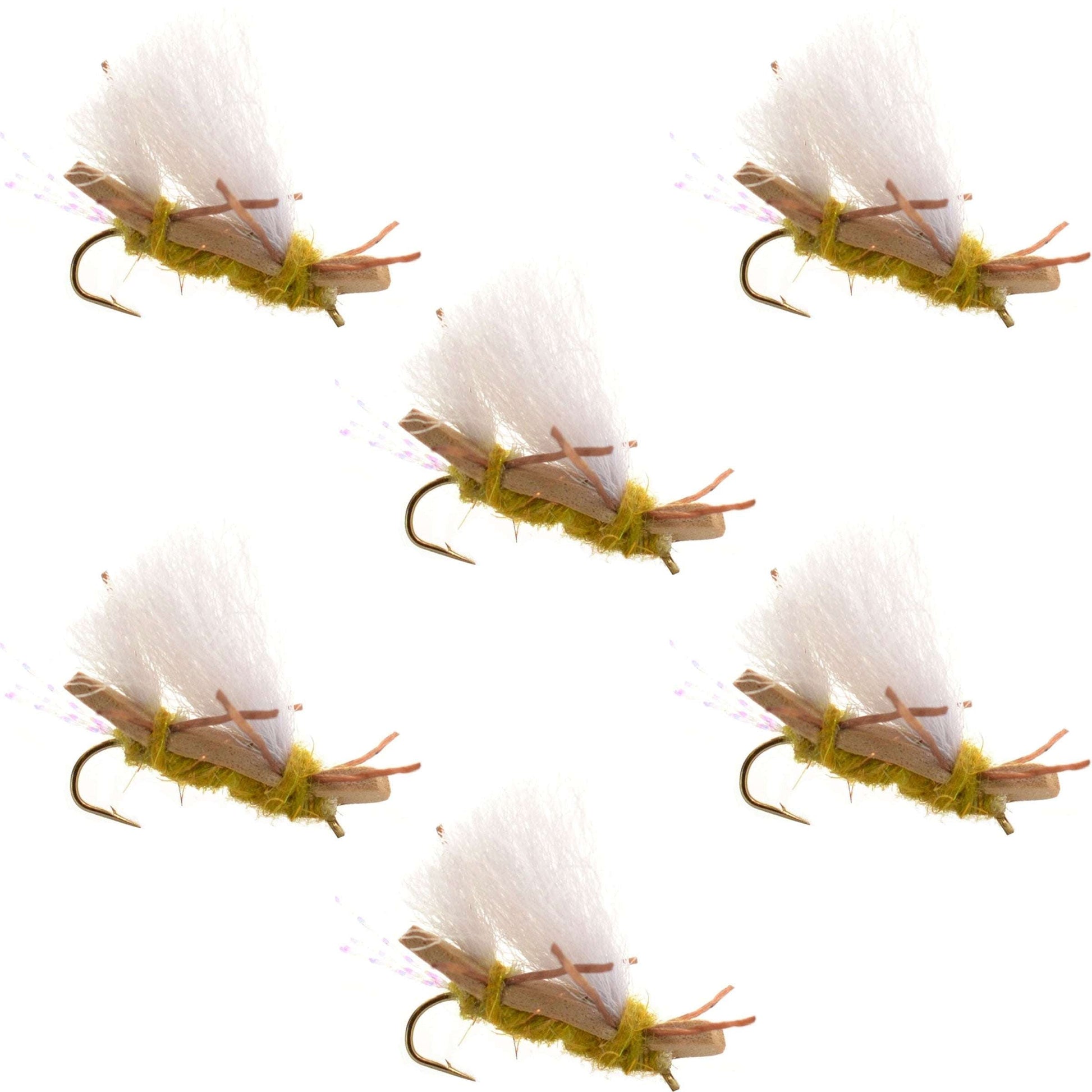 Golden Foam Chubby Chernobyl Ant Fly - Size 10 (Pack of 6) - Korvel