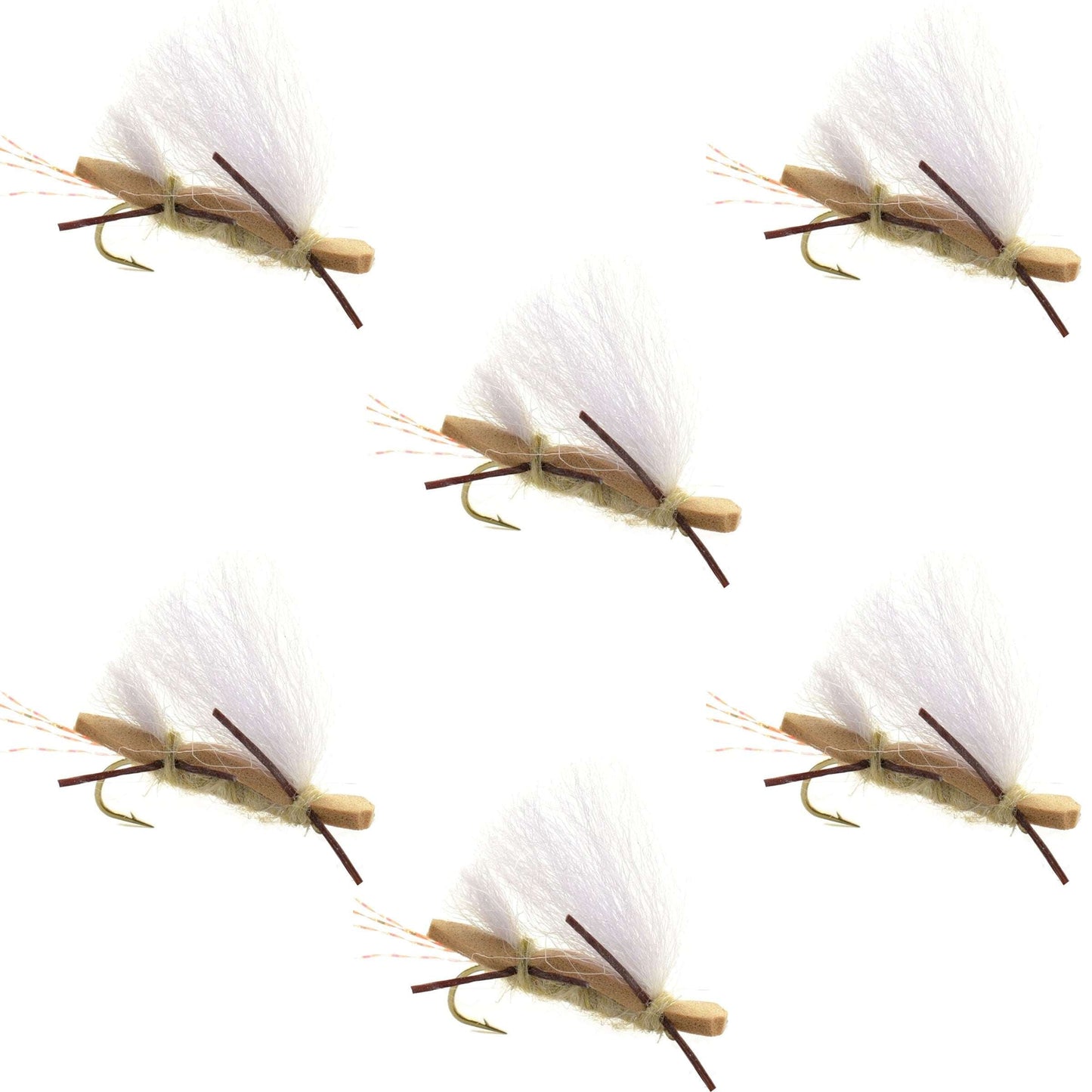 Chubby Chernobyl Ant Tan Foam Fly - 6 Pack, Size 10 - Korvel