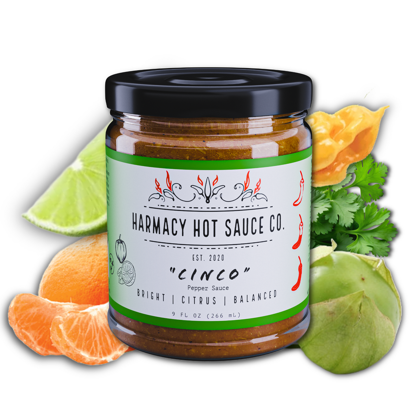 Cinco - Sauce au Tomatillo et à la Clémentine (9oz)