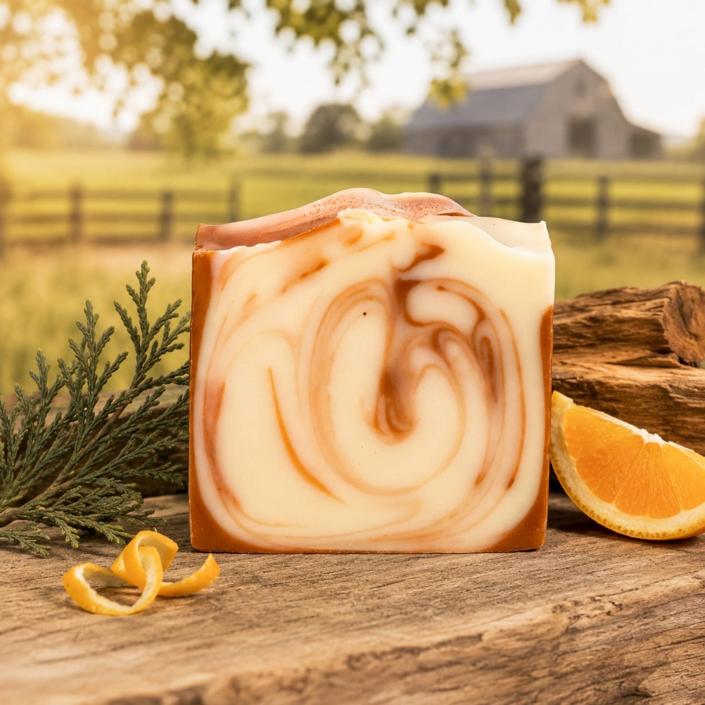 Citrus Cedarwood Artisan Soap Bar with Goat Milk