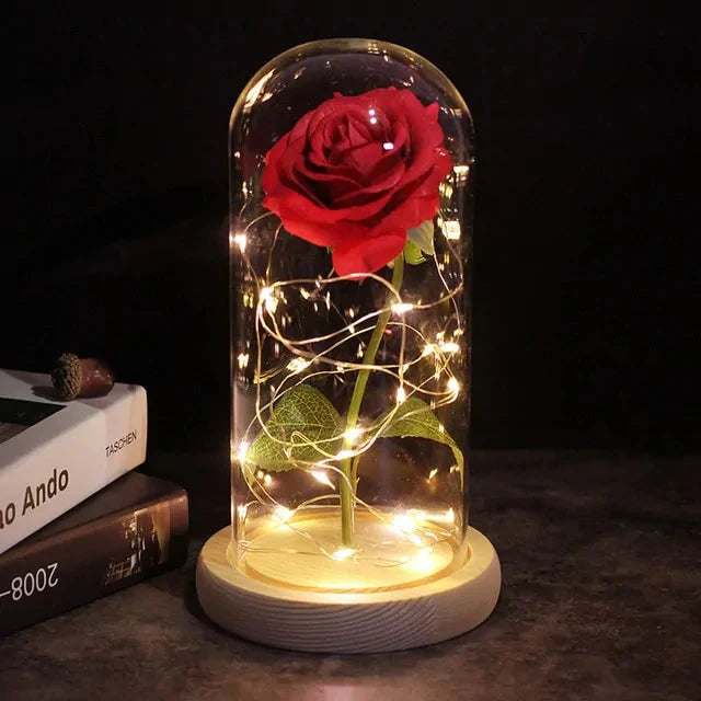 Enchanted Glass Rose Decoration for Home Decor