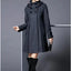 Manteau coupe-vent à double boutonnage avec capuche