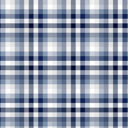Classic Plaid Cloud Cuddle Blue Fabric per Yard